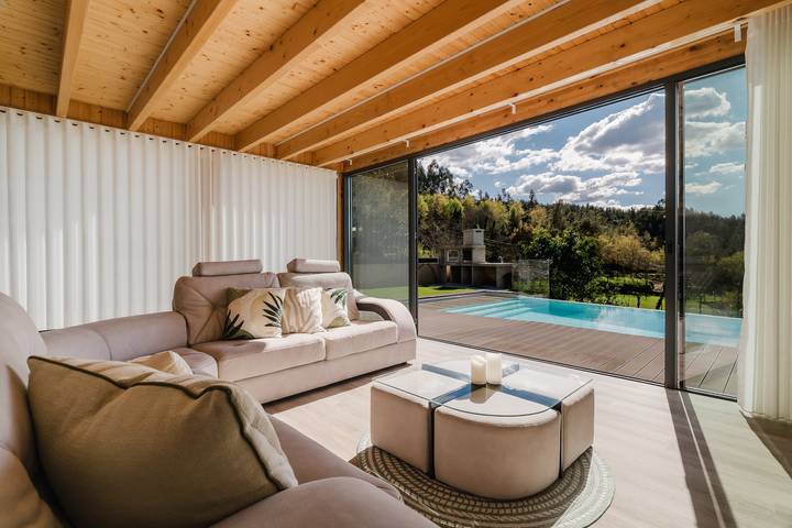 Ferienhaus 'Dunas E Abraços' mit Bergblick, Wi-Fi und Klimaanlage in Braga, Braga Distrikt