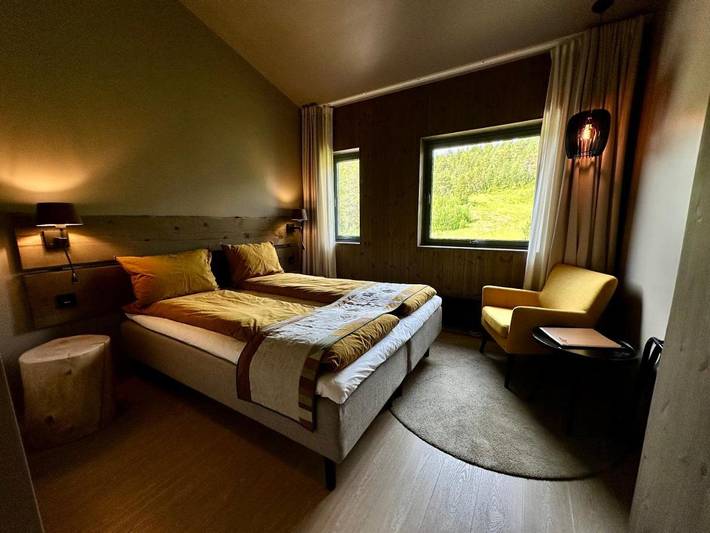 Lodge voor 2 personen, with whirlpool and tuin as well as sauna in Noorwegen