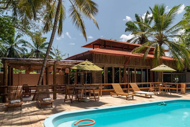 Pousadas para 2 pessoas, com piscina infantil e piscina e ainda vista and jardim em Barreirinhas
