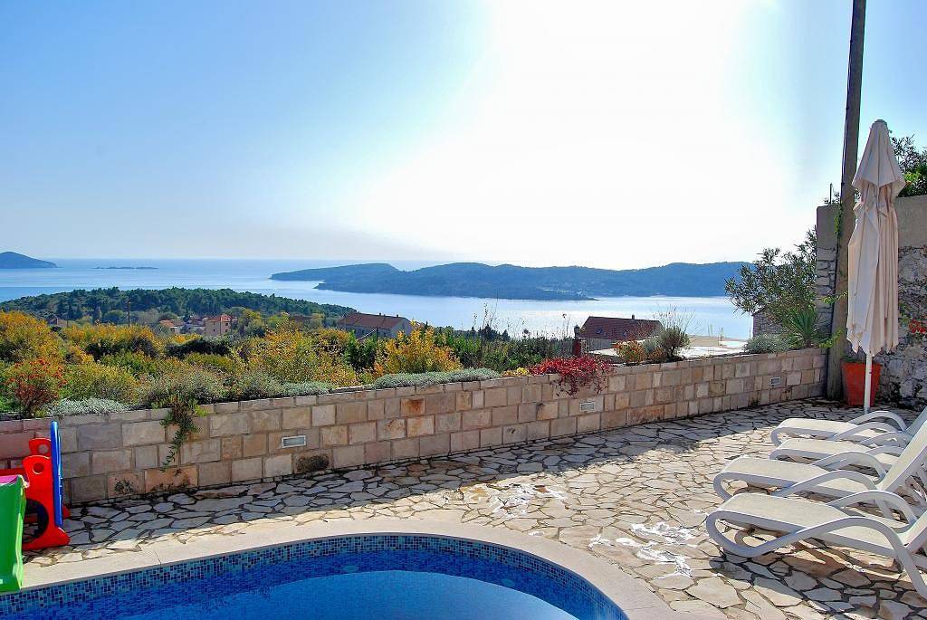 Villa für 10 Personen mit Meerblick in Orasac, Grad Dubrovnik