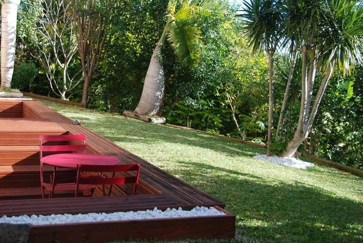 Maison de vacances pour 2 personnes, avec jardin ainsi que vue et terrasse sur l' Île de la Réunion