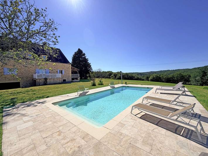 Le Carpenet - with private pool and tennis court in Le Bugue, Périgord
