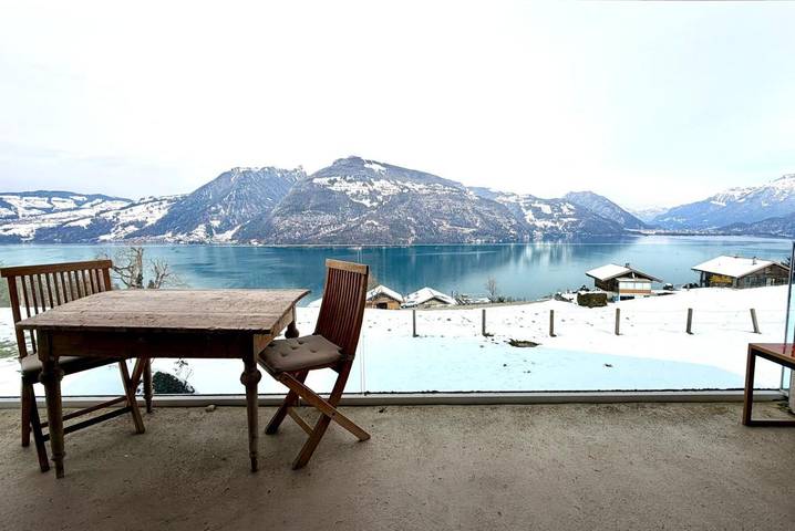 Gîte pour 4 personnes, avec vue ainsi que balcon et vue sur le lac à Krattigen - 4