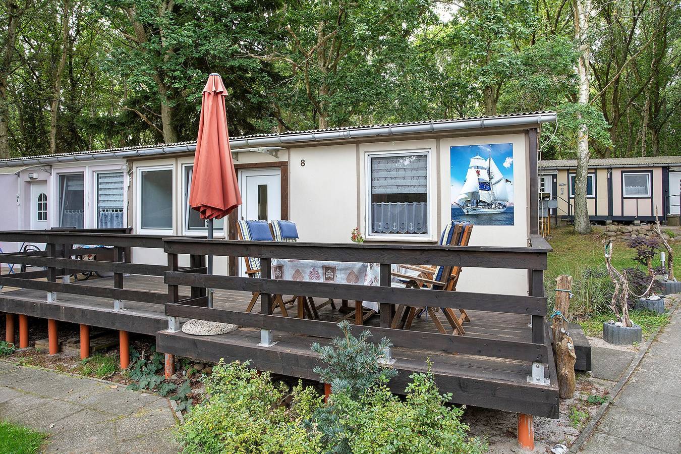 Bungalow 'Bungalow Schoner Greif, Bgl 8' mit Privatterrasse und Wlan in Bakenberg, Dranske