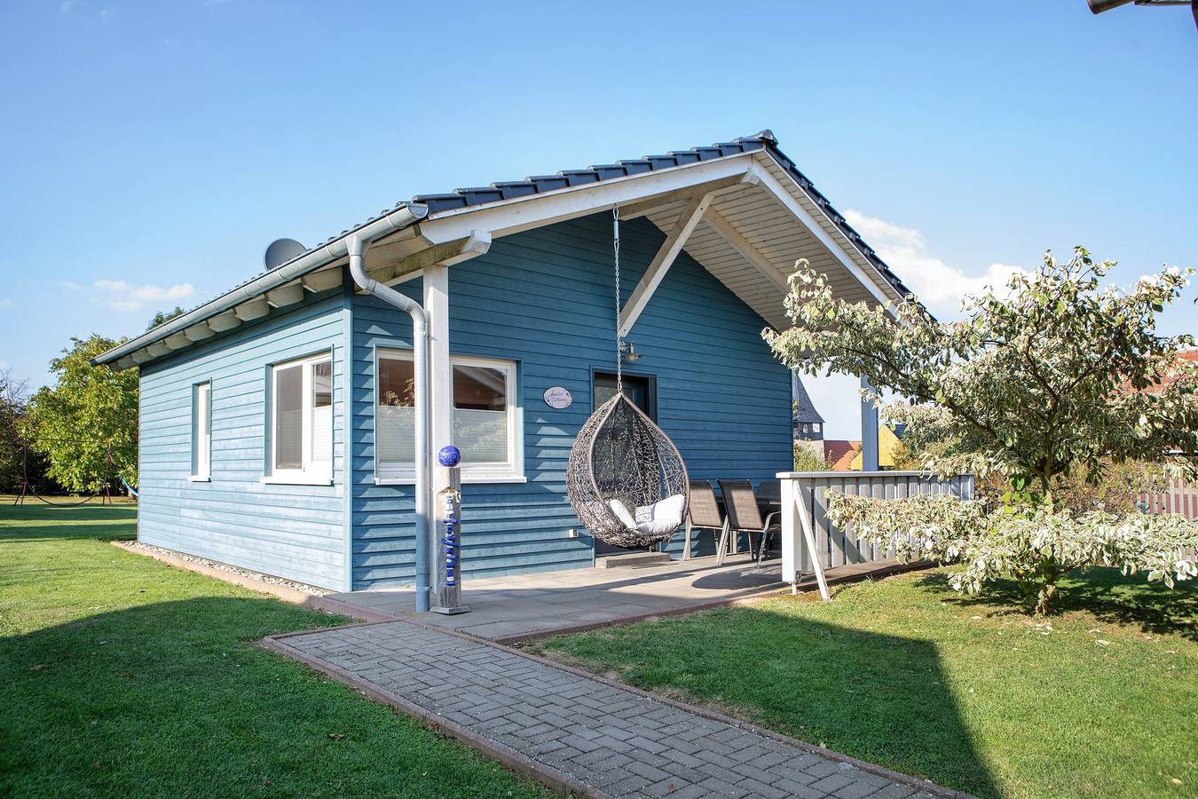 Maison de vacances 'Ferienhaus Blau' avec terrasse privée, jardin privé et Wi-Fi in Hörselberg-Hainich, Hainich