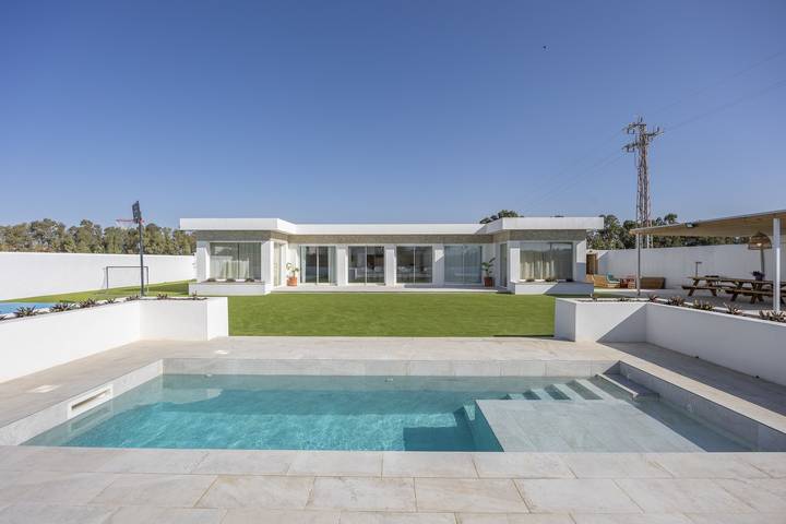 Casa rural con piscina para 12 personas, con Jardín