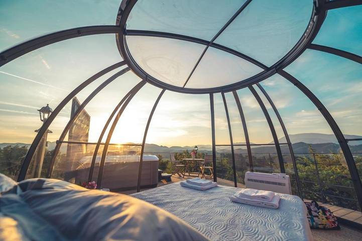 Appartement de vacances pour 2 personnes, avec Terrasse ainsi que Jardin et Vue