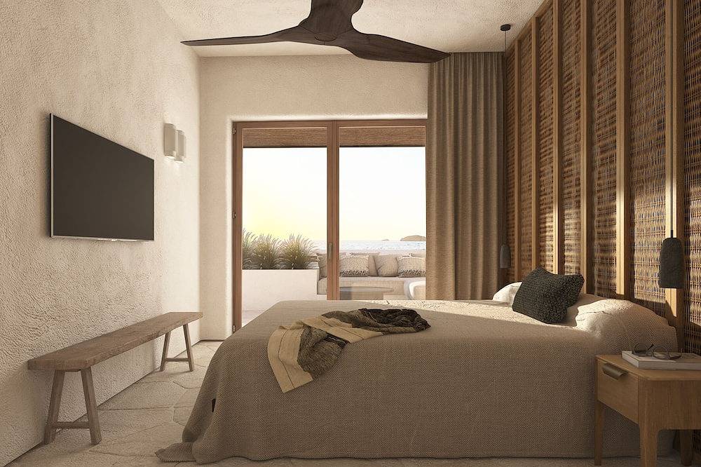 Ostraco Houses - Vrachos Beachfront Retreat: Domed bathroom ・Outdoor rain shower in Milos