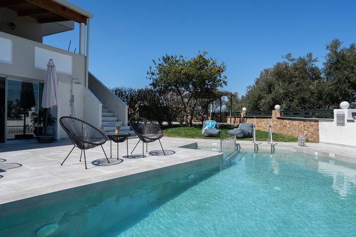 Ferienhaus für 8 Personen, mit Garten und Sauna sowie Meerblick