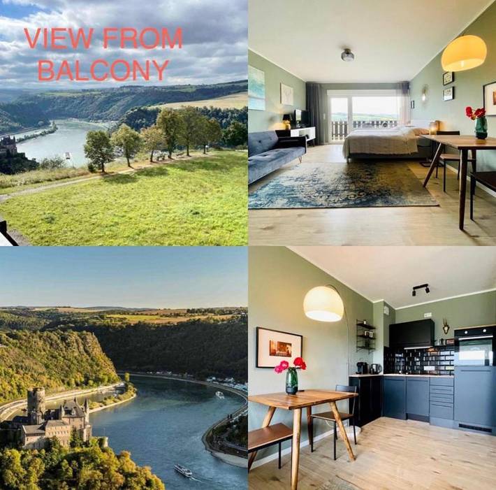 Ferienwohnung für 3 Personen, mit Balkon und Ausblick in Sankt Goarshausen
