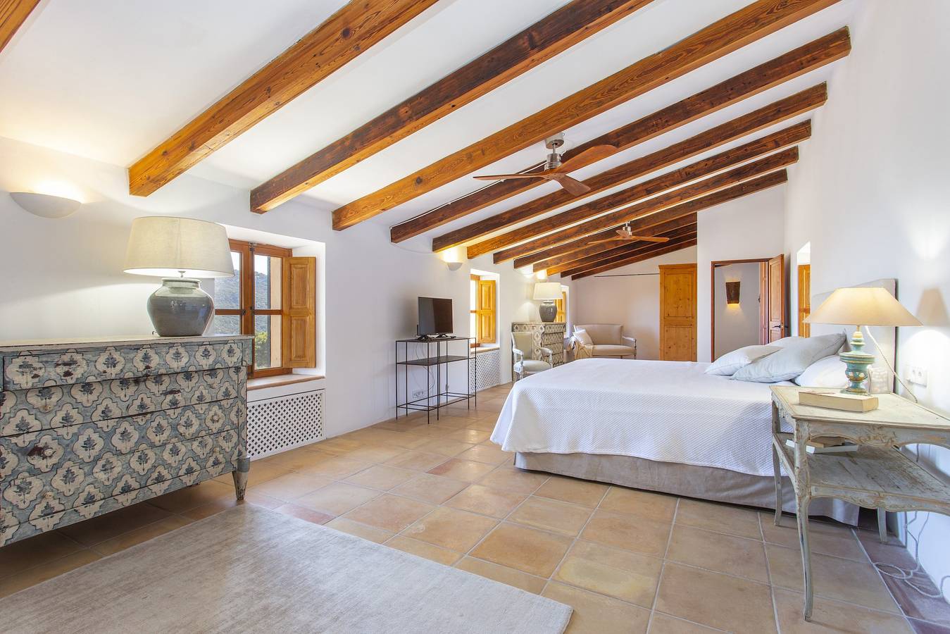 Elegant Restored Mallorca Farmhouse I Surrounded By Olive Groves And Almond Trees I La Sonrisa I 6 Bedrooms I Tennis Court I Outdoor Kitchen I Valldemossa in Valldemossa, West Majorca