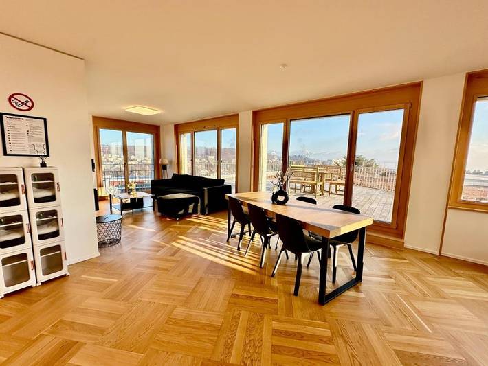 Gîte pour 6 personnes, avec vue sur le lac ainsi que terrasse et vue à Lausanne - 3