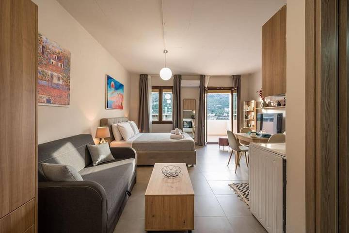 Appartement de vacances pour 3 personnes, avec Balcon ainsi que Terrasse et Vue