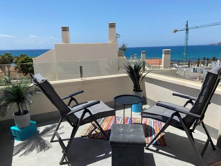 Casa rural para 8 personas, con vistas además de piscina y terraza en Isla Plana - 2