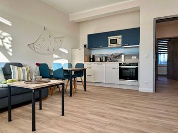 Ferienwohnung für 3 Personen, mit Balkon/Terrasse und Ausblick sowie Balkon, mit Haustier in Thiessow