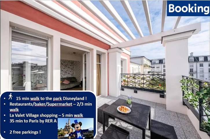 Location de vacances pour 7 personnes, avec Balcon et Terrasse ainsi que Vue sur le lac et Vue à Vaires-sur-Marne
