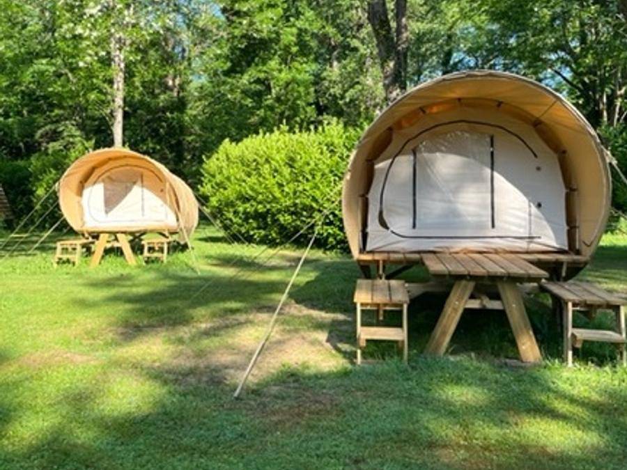 Camping Les Granges - Alojamiento 2 personas - Tienda de lona Dk'Bane in Vayrac, Quercy