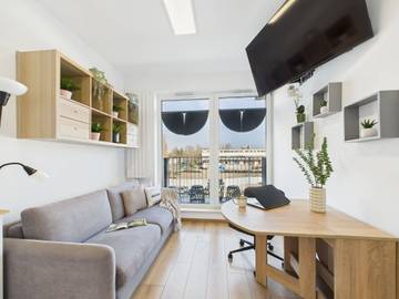 Studio für 2 Personen, mit Balkon/Terrasse, kinderfreundlich in Warschau