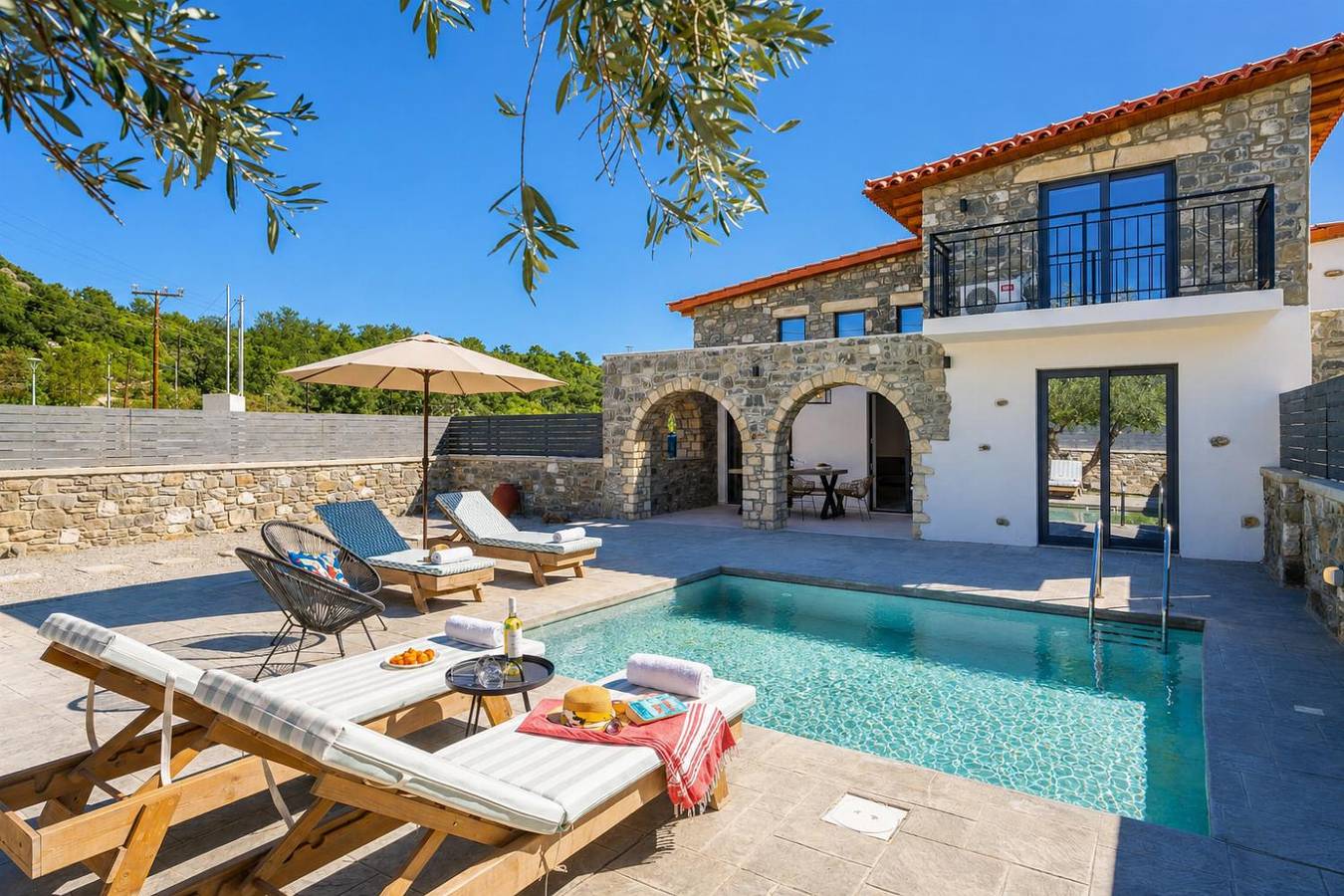Villa pour 6 personnes avec vue sur l’océan in Kiotari, Rhodes