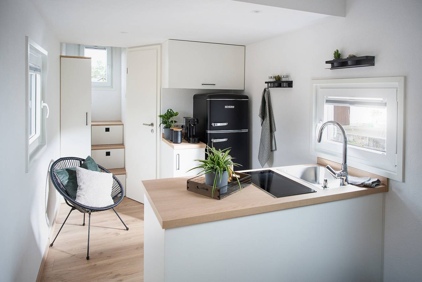 Holiday Home 'Tiny House Zeit Käpsele' with Private Terrace, Wi-Fi and Air Conditioning in Laichingen, Alb-Donau-Kreis