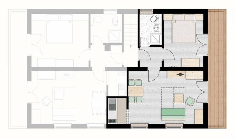 Ferienwohnung für 4 Personen, mit Balkon/Terrasse und Balkon, kinderfreundlich in Reit im Winkl - 3