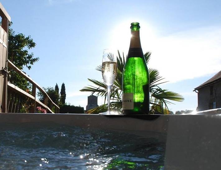 Location de vacances pour 6 personnes, avec jardin ainsi que vue et piscine à Vouvant