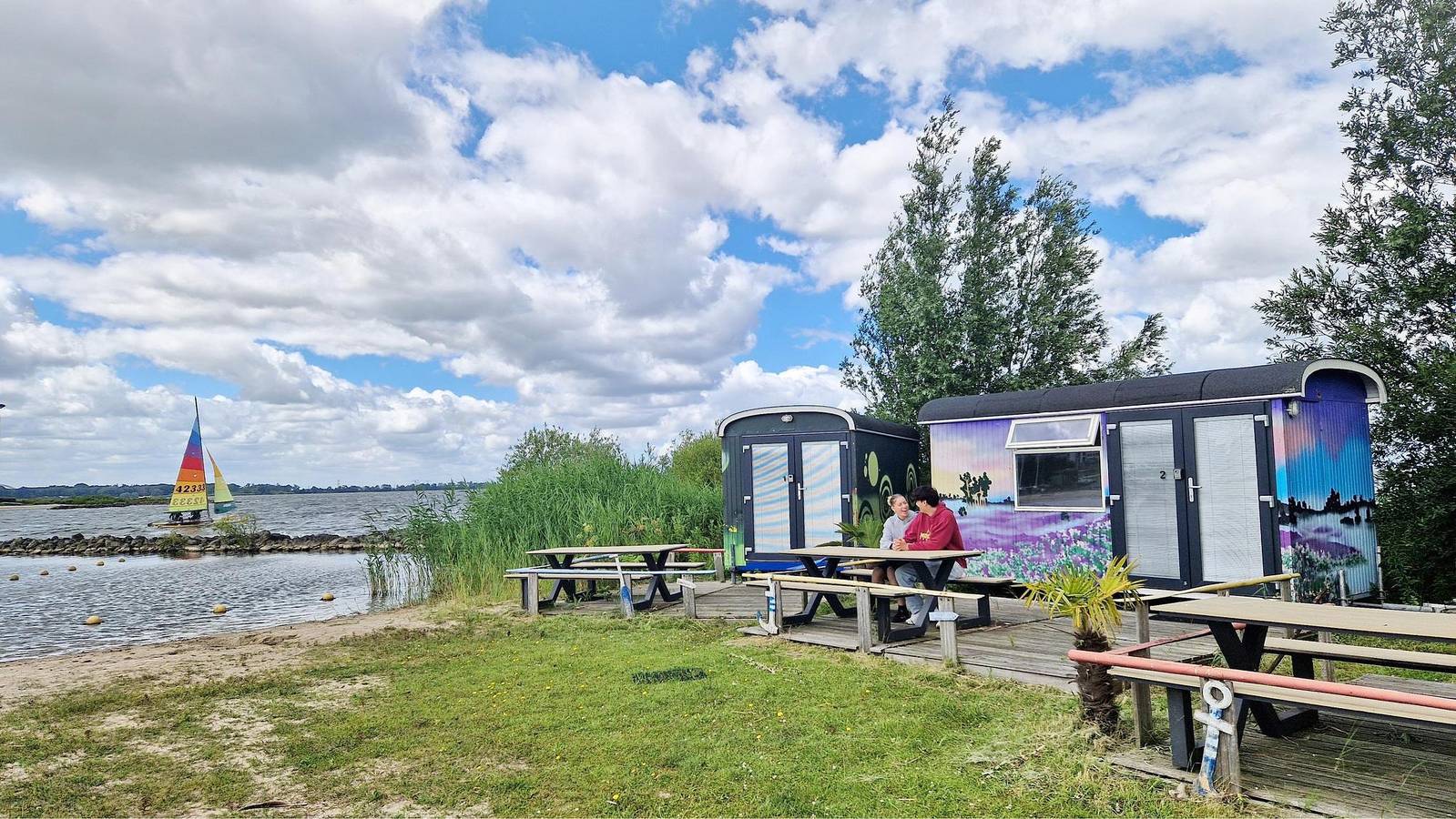 Marina Parcs — Tiny Wagons Jachthafen Muiderzand Almere (Nr 1-6) in Holländische Küste