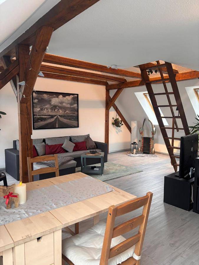 Ferienwohnung für 4 Personen, mit Terrasse und Garten sowie Ausblick in Zella-Mehlis