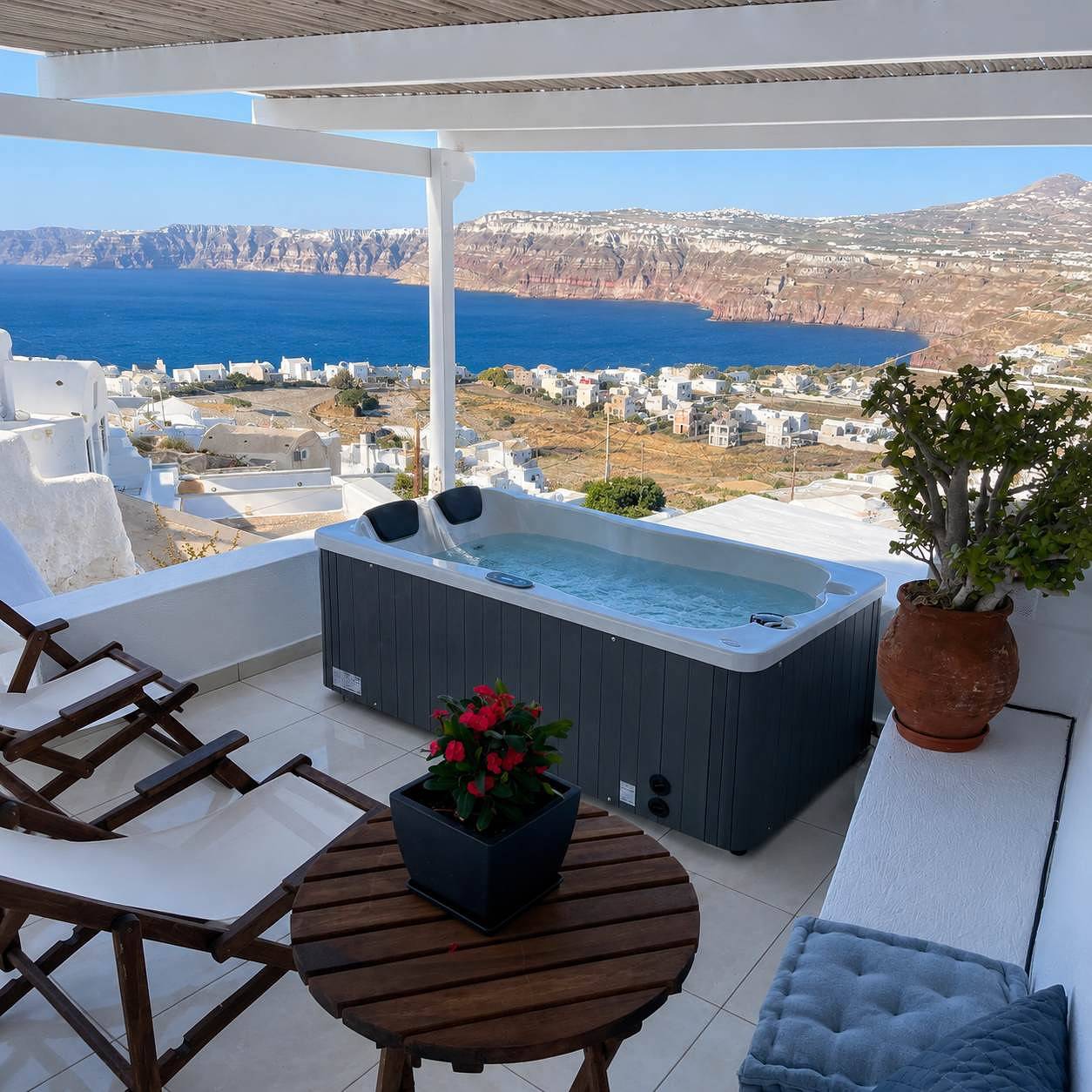Ganze Ferienwohnung, Ferienwohnung für 2 Personen mit Meerblick in Akrotiri, Santorin
