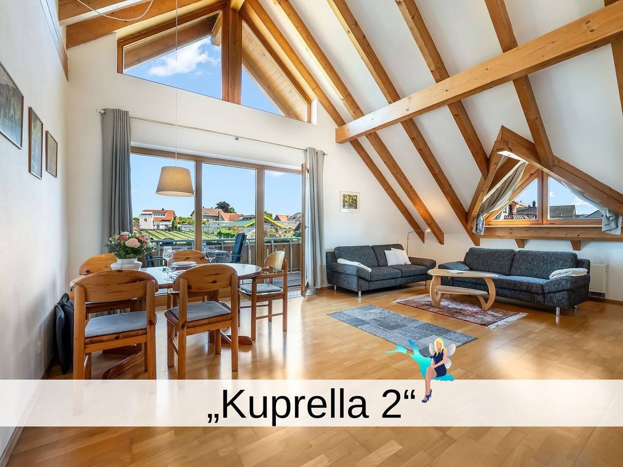 Apartamento entero, Ferienwohnung Kuprella 2 - familienfreundlich mit Liegewiese und Seezugang in Nonnenhorn, Suabia (Baviera)