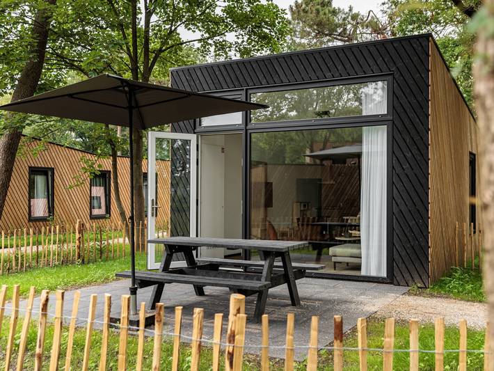 Lodge voor 6 personen, met terras, kindvriendelijk in Noord-Brabant