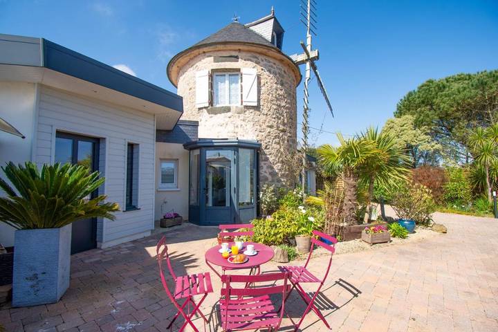 Maison de vacances pour 10 personnes, avec vue et jardin dans Morgat