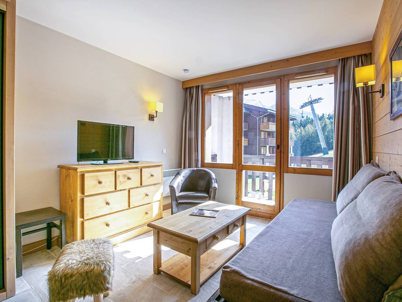 Ganze Wohnung, Gemütliche 2-Zimmer-Wohnung, 5 Pers, Balkon, La Plagne in La Plagne, Bellentre
