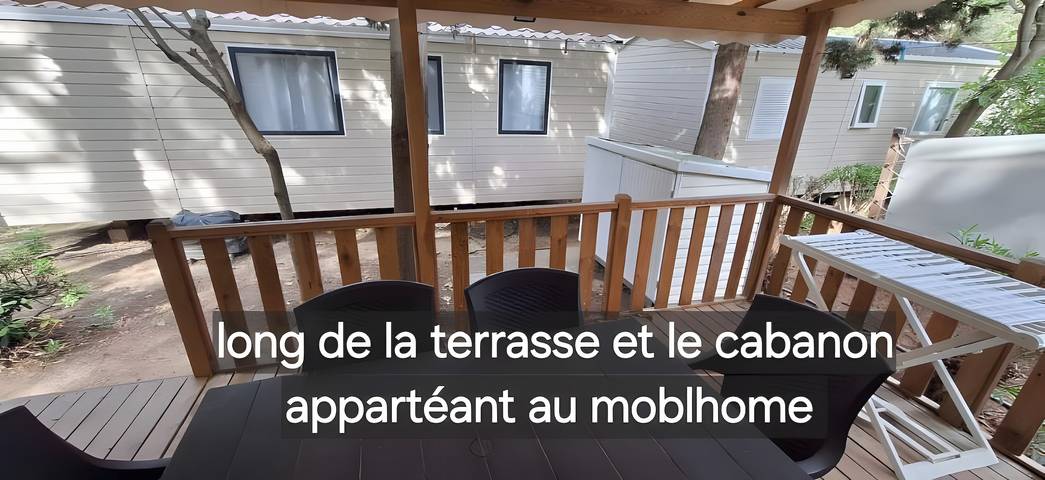 Mobil-home « Bienvenue » con terraza privada, Wi-Fi y aire acondicionado in Saint-Cyprien, Costa mediterránea (Francia)