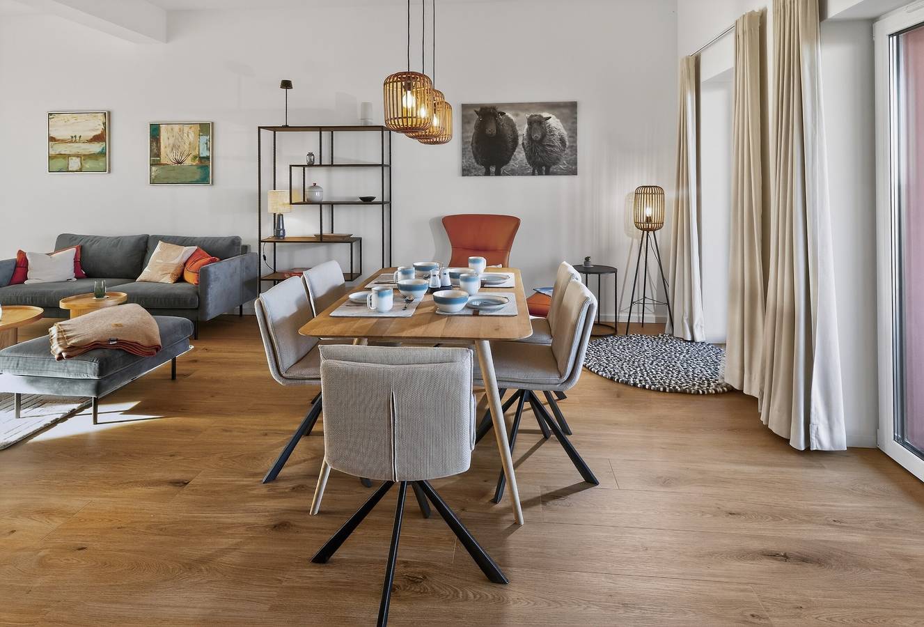 Ganze Wohnung, Apartment „Bodil“ mit Meerblick, Balkon und Wlan in Tammensiel, Pellworm