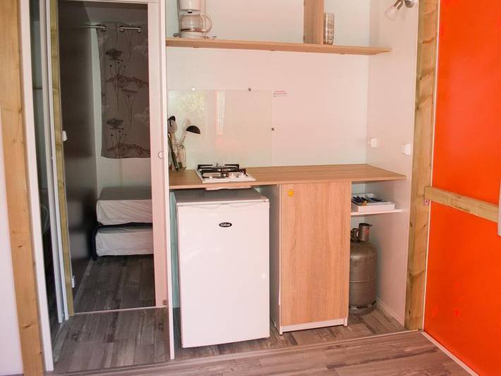 Camping Les Amandiers  - Bungalowzelt 5 personen - Tithome in Gallargues-le-Montueux, Mittelmeerküste (Frankreich)
