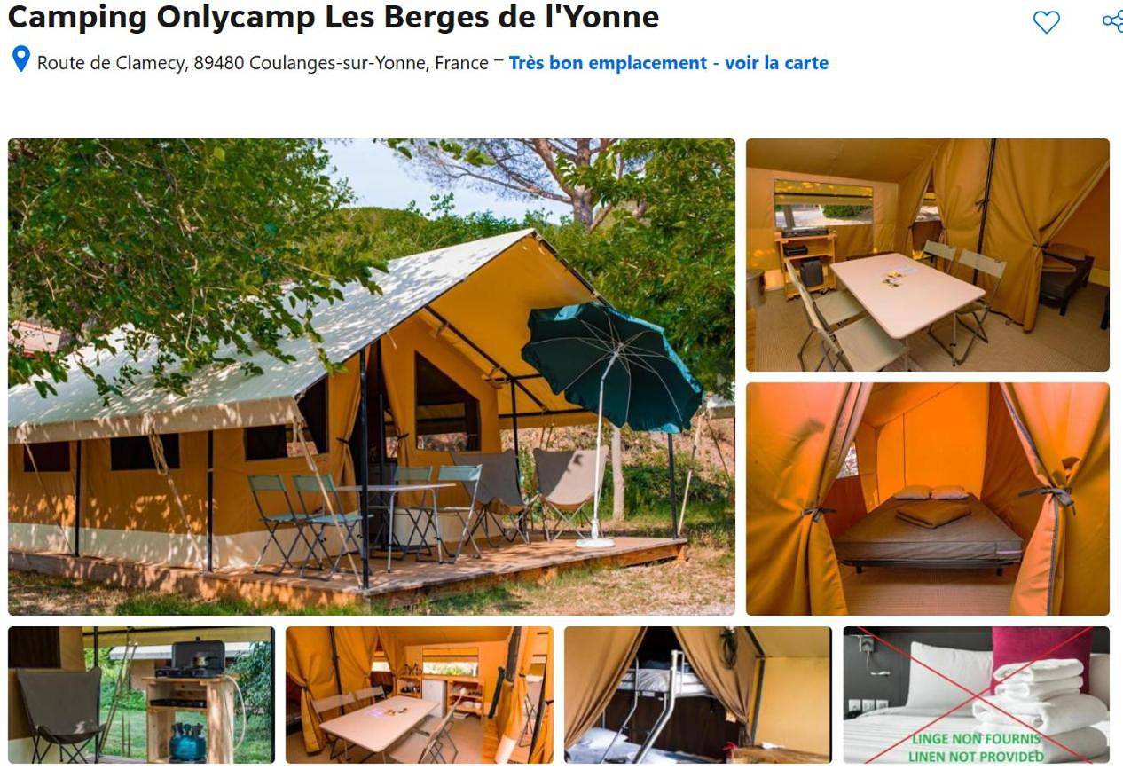 Camping Onlycamp Les Berges de l'Yonne in Coulanges-sur-Yonne, Région d'Auxerre