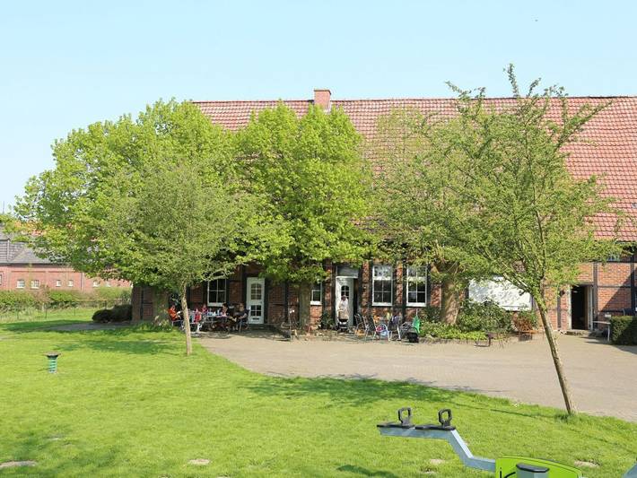 Bauernhof für 4 Personen, mit Balkon und Balkon/Terrasse sowie Terrasse und Garten im Münsterland
