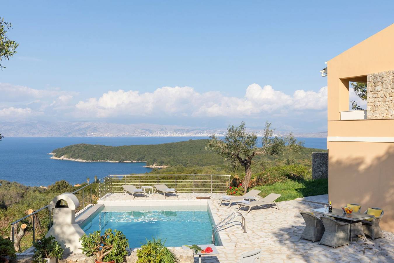 Villa Isyron, Divine Sea Views, Private Pool, Spacious Furnished Terrace, Corfu in Agios Stefanos (Corfu), Corfu