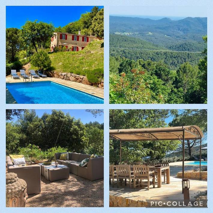 Villa pour 10 personnes, avec Terrasse et Jardin ainsi que Piscine et Vue sur le lac à Seillans