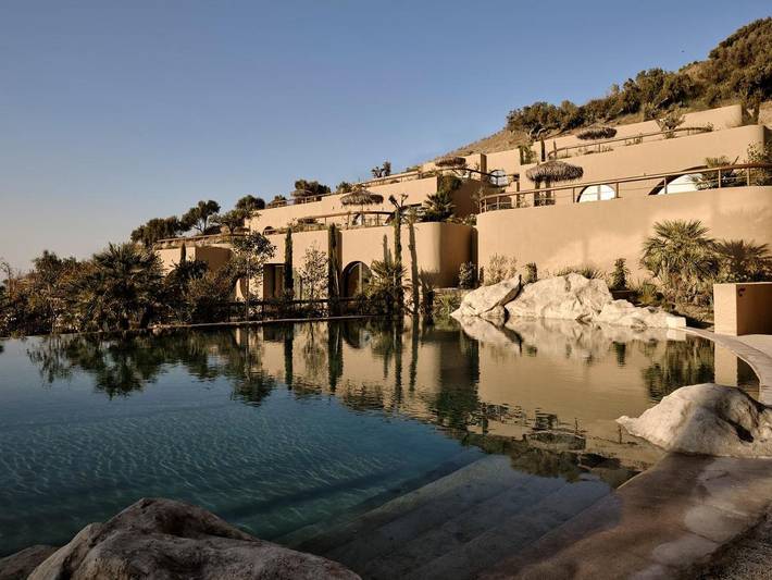 Bungalow per 3 persone, con panorama e giardino nonché piscina e sauna a Creta