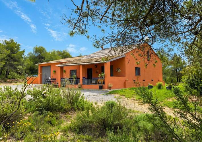 Gîte pour 7 personnes, avec Balcon et Terrasse ainsi que Jardin et Piscine dans Garrigues