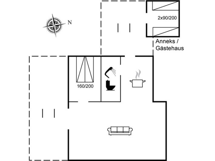 Ferienhaus für 4 Personen, mit Terrasse in Båring Strand - 2