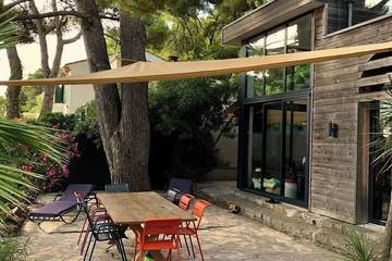 Gîte pour 10 personnes, avec balcon et jardin dans Plage La Franqui