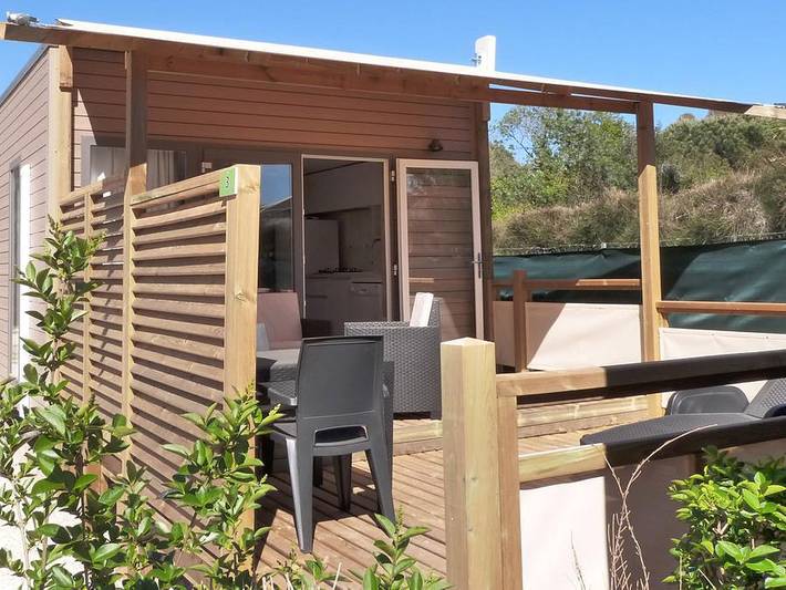 Camping Tikayan Les Palmiers  - Mobilheim 2 personen - Tennessy. Komfort in Hyeres, Parc national Port-Cros