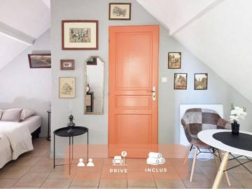 Gîte pour 2 personnes, avec vue à Sainte-Croix-en-Plaine