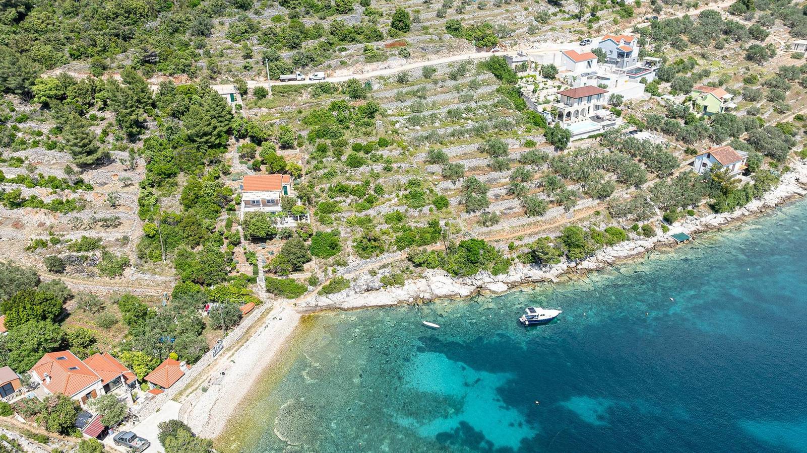 Beautiful and large Villa Franka with private pool and fantastic sea view in Korcula in Vela Luka, Korcula