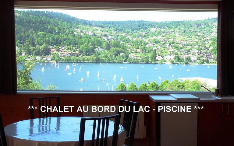 Chalet pour 4 personnes, avec piscine ainsi que terrasse et vue sur le lac - 1