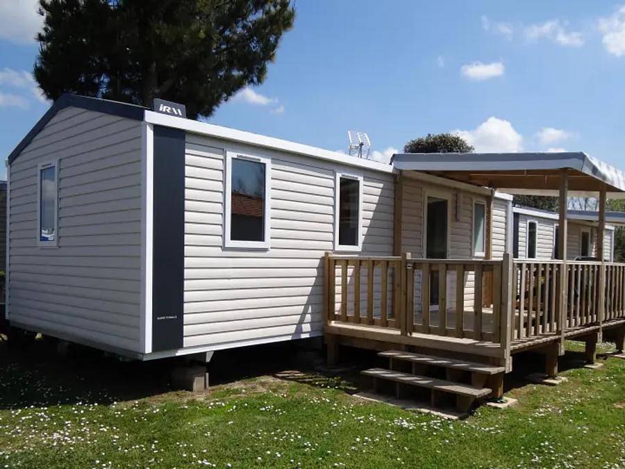 Camping L'Albizia - Mobile home 7 persons - Mobil Home Aqua 3ch 6/7pers Terrace Semi-Covered Tv in Notre-Dame-de-Monts, Vendée