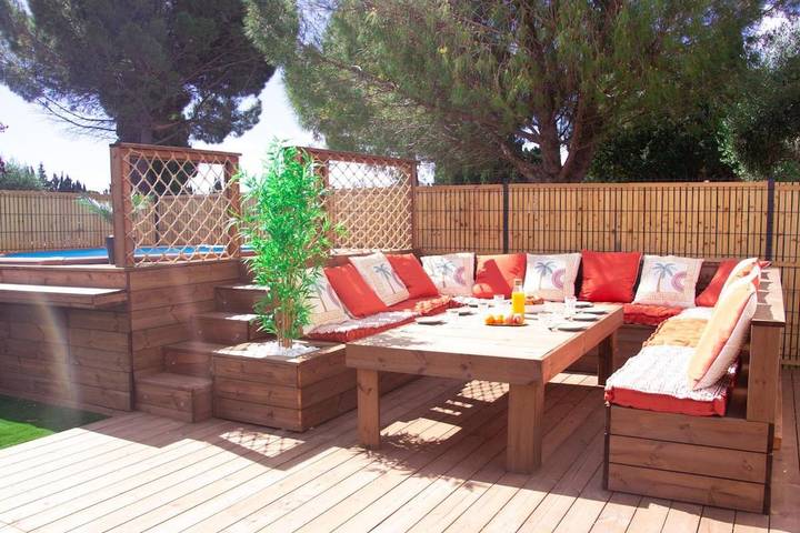 Maison de vacances pour 10 personnes, avec Terrasse et Piscine